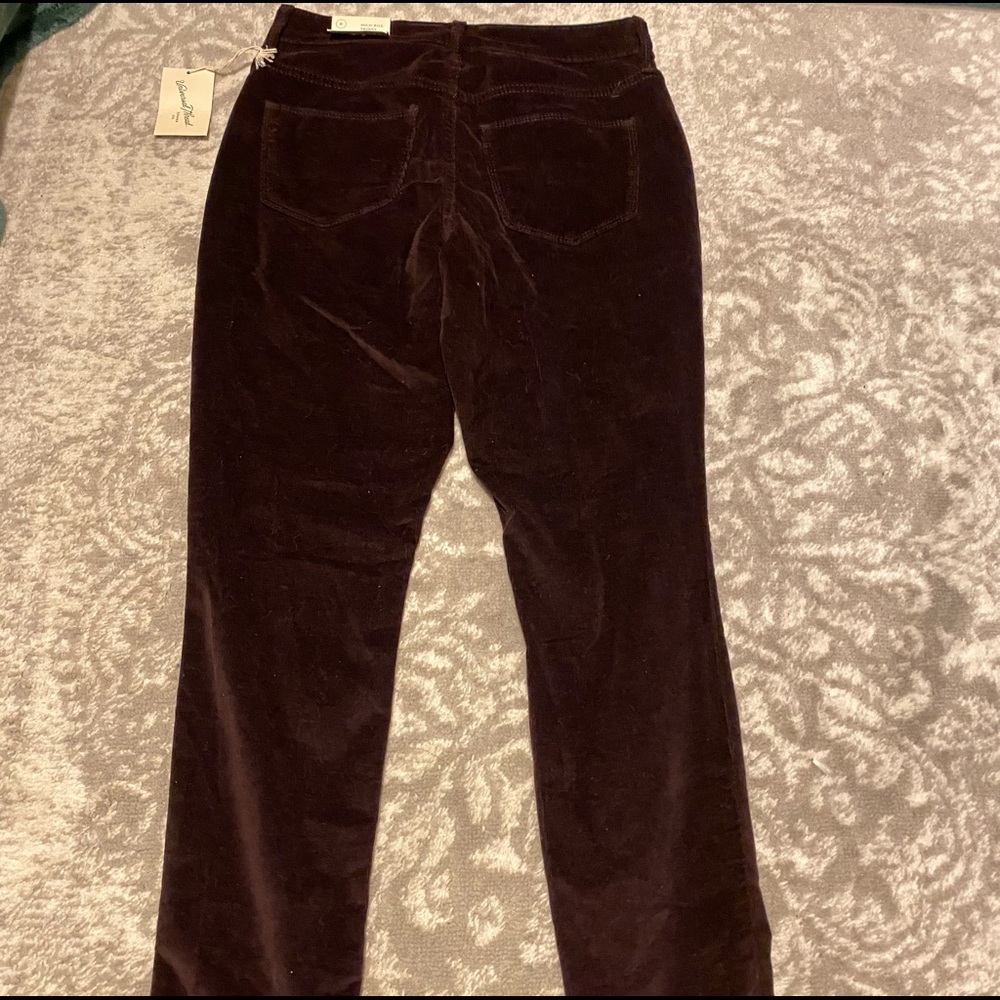 *NEW W/TAGS* Dark Burgundy Corduroy Pants - Picture 2 of 5